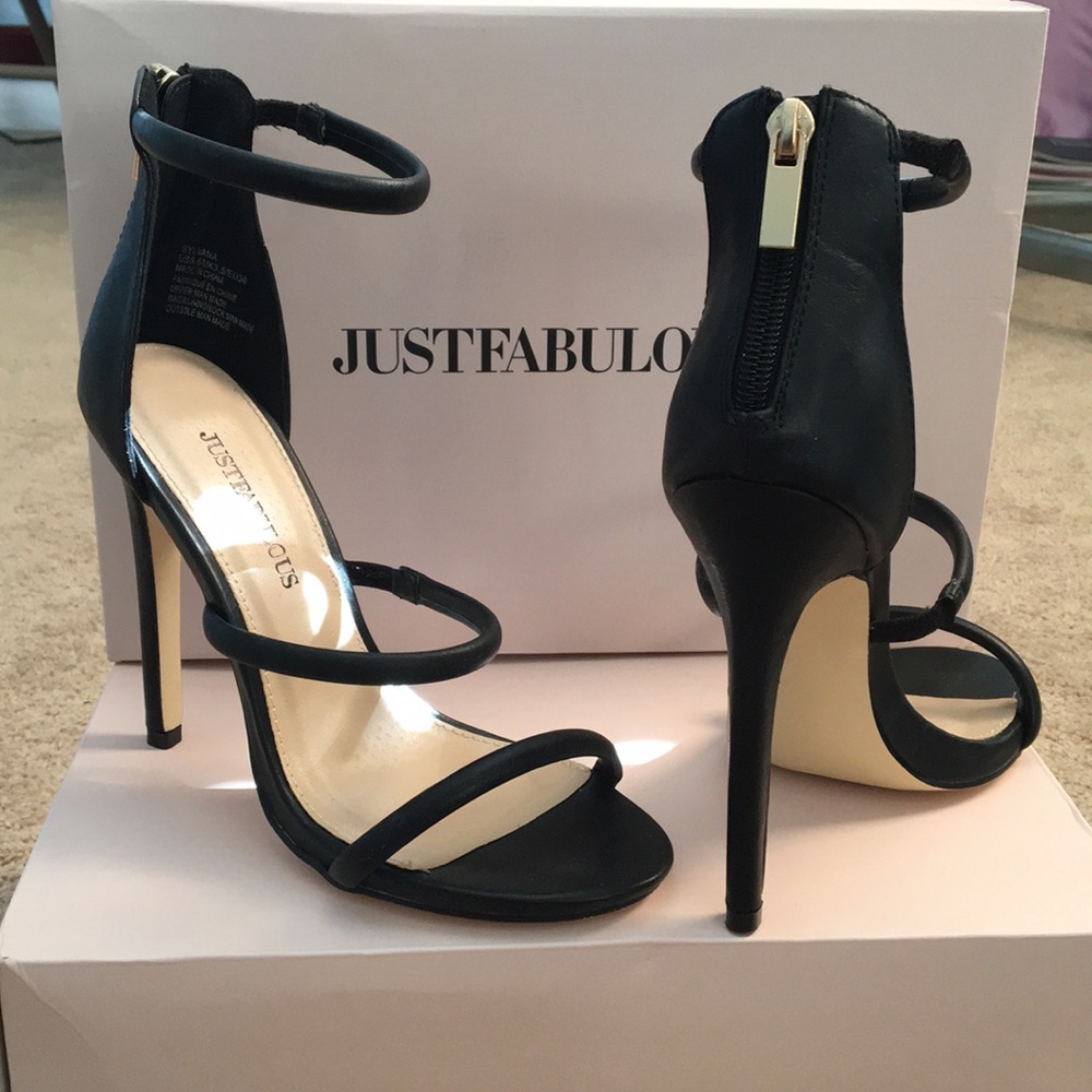 Black Opened Toed Heels